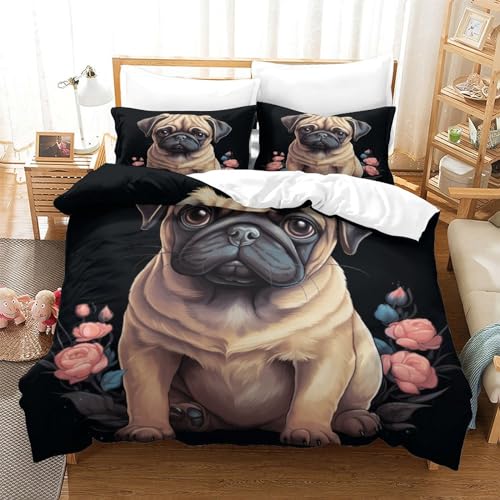 Housse de couette 220x240 microfibre douce et zippée pour grand lit