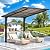 AECOJOY 8' x 8' Gazebo for Patio, Small Free Standing Lean to Gazebo Pergola with Patio Roof (64 Sq.Ft Shaded) on Clearance, Hard Top Wall Mounted Heavy Duty Awnings for Decks, Backyard and More