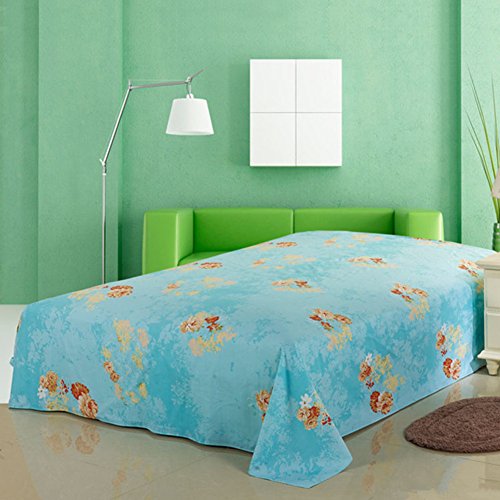 Draps en coton imprimés de dimensions 230x250cm pour lit simple double
