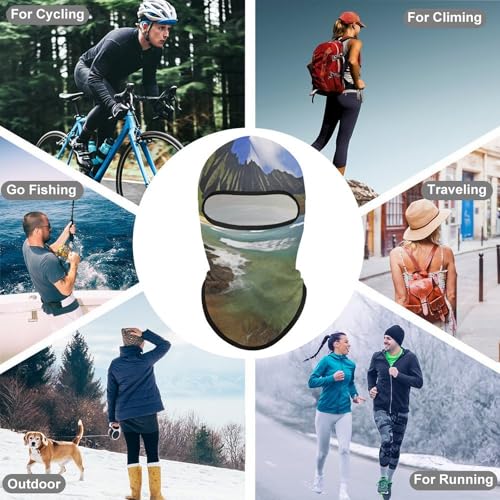 Balaclava para hombre, máscara para esquí y ciclismo, protector facial multifuncional para invierno miniatura 6