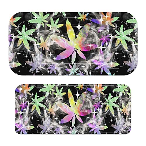 Cannabis Leaves Marijuana Leaf Marijuana Weed Green Leaf Hemp Botanical | Switch Lite Skin Sticker | Compatible for Nintendo Switch