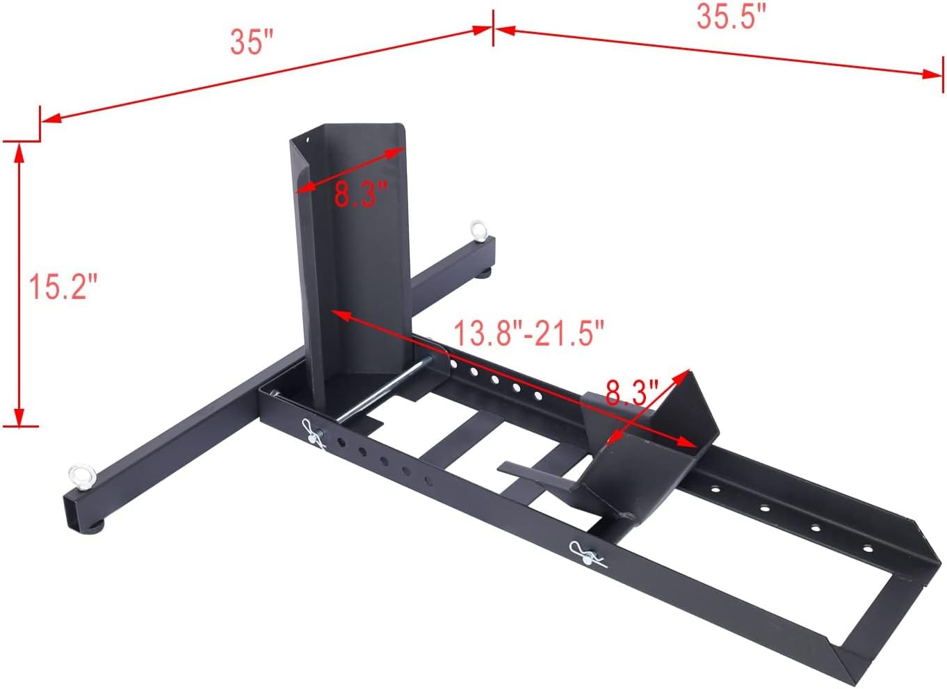 Motorcycle Front Tire Chock, 1800 lb Capacity, Adjustable Heavy-Duty Stand/Wheel Chock for 15"-22" Wheels. (1800 Lb)