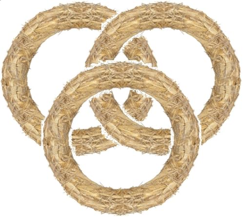 Strohkranz/Strohrömer 25 cm – 3er Set | Natur Strohkränze Ø 25 cm...