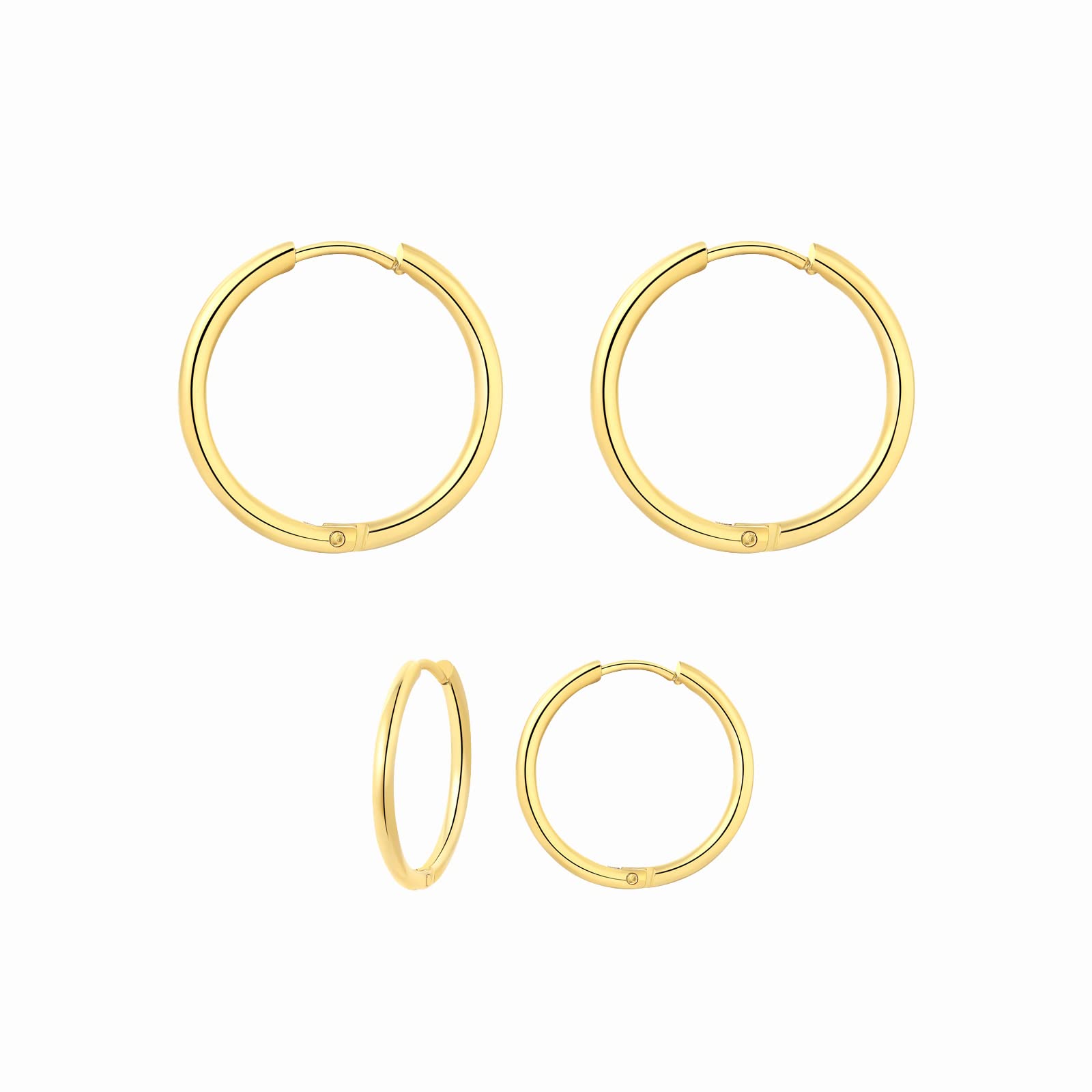 LOVANS 5 Pairs Small Hoop Earrings for Women Hypoallergenic Tiny Earrings Cartilage Sleepers Hoop Earrings Sets 8/10/14/16/18mm