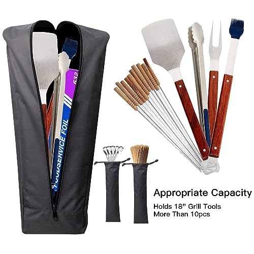 Bolsa resistente para utensilios de parrilla gris miniatura 3