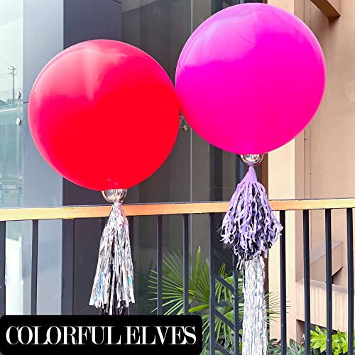 Image of Large Red Balloons 36 inches 4 Pack Giant Jumbo Red Latex Party balloon