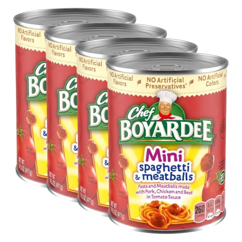 Chef Boyardee Mini Spaghetti and Meatballs, 14.5 oz. (Pack of 4)