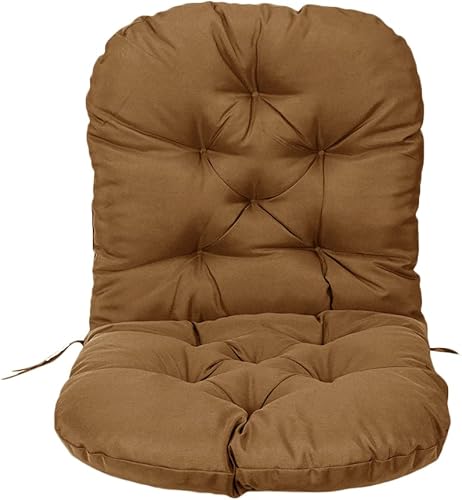 Cojín mecedor de ratán, 47 x 23 pulgadas, cojín para silla mecedora para exteriores, respaldo alto, para silla reclinable, mecedora, silla plegable