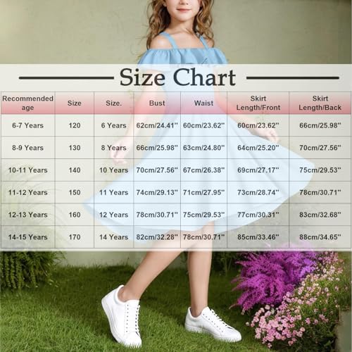 Girls Off Shoulder Bridesmaid Dress Ruffle High Low Flowy Formal Birthday Party Dresses with Pockets 6-15 Years2