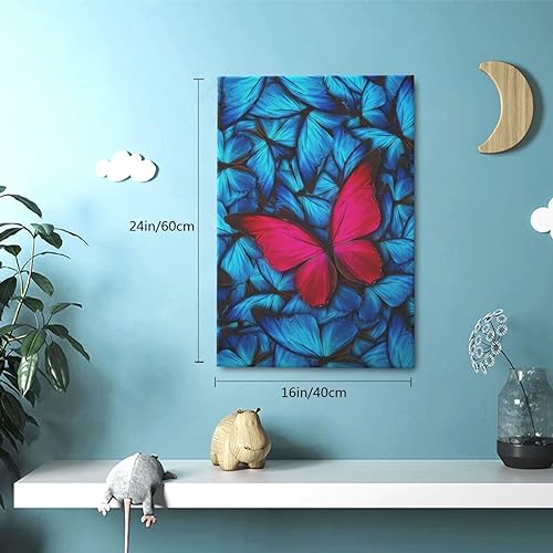 Toile murale papillons tableau suspendu déco cuisine bureau