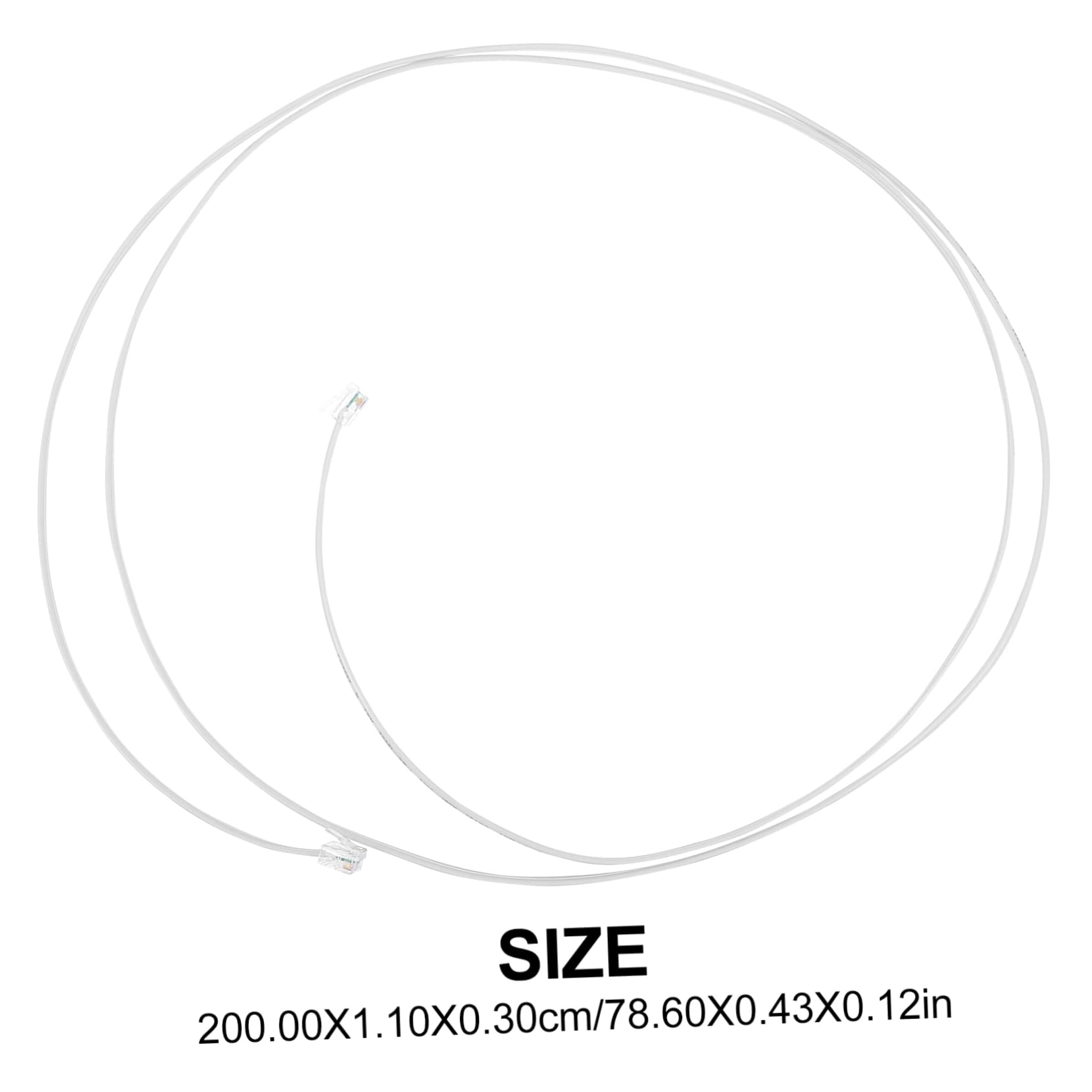 Mikinona 2M Telephone Wire Landline Cord for Telephones Fax Machines and Modems Durable Connecting Cable with Audio Transmission and No Crosstalk for Home Office