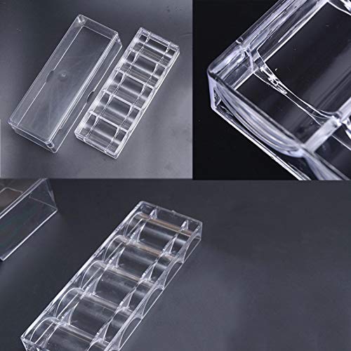 image for sillervan Game Chip Tray Poker Clear Acrylic Chip Rack/Tray Poker 100-