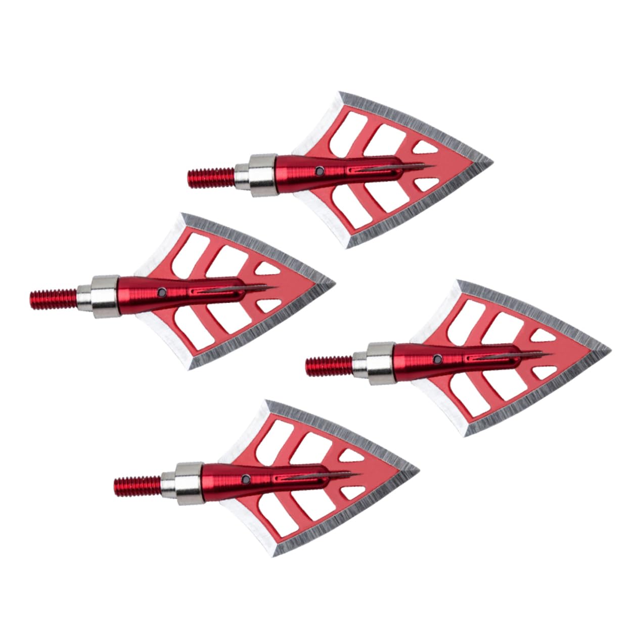 NAMOARLY Hunting Arrow Tips 4pcs Screw Thread Broadheads for Carbon Fiberglass Arrows