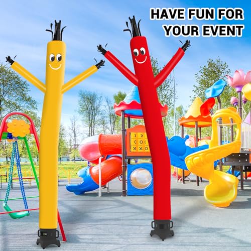 Image of MOUNTO 10ft Inflatable Dancers Tube Man Attachment - 10 Feet 12inch Tall Wacky Waving Inflatable Dancing Tube Guy, High Durability Rip-Stop Nylon (Blower Not Included) (Red)
