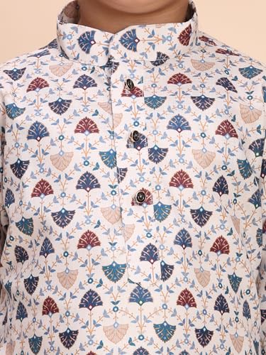 Image of Pro-Ethic Style Developer Boys Heavy Cotton Printed Kurta and Pajama Set for Kid's Ethnic Wear (S-280)