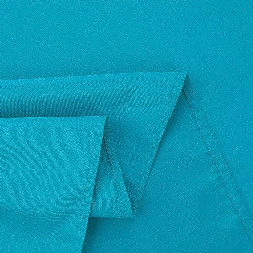 Image of FOLINS&HOME Teal Rectangle Tablecloth, 60 x 84 Inch Waterproof Table Cloth | Turquoise Wrinkle Free Polyester Rectangular Table Cloths, Spillproof Heavy Duty and Washable Table Cover for Party, Banquet