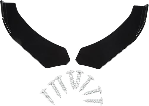 Car Spoiler Canard Kit, Car Front Bumper Separator, 2pcs Front Bumper Lip Universal Glossy Black 57cm Left Right Bumper Lip Splitters Winglets for Vehicles