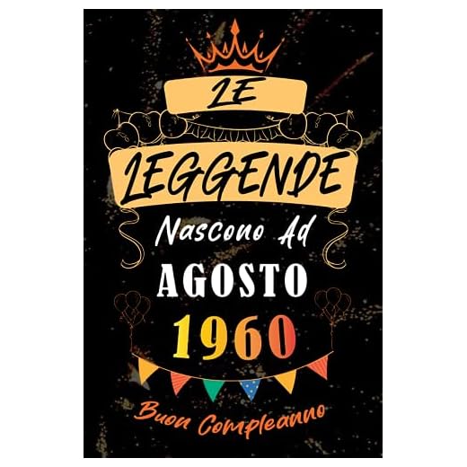 Le leggende Nascono Ad Agosto 1960: Idea Regalo di compleanno 63 anni originale per donne e uomini / Quaderno a righe"