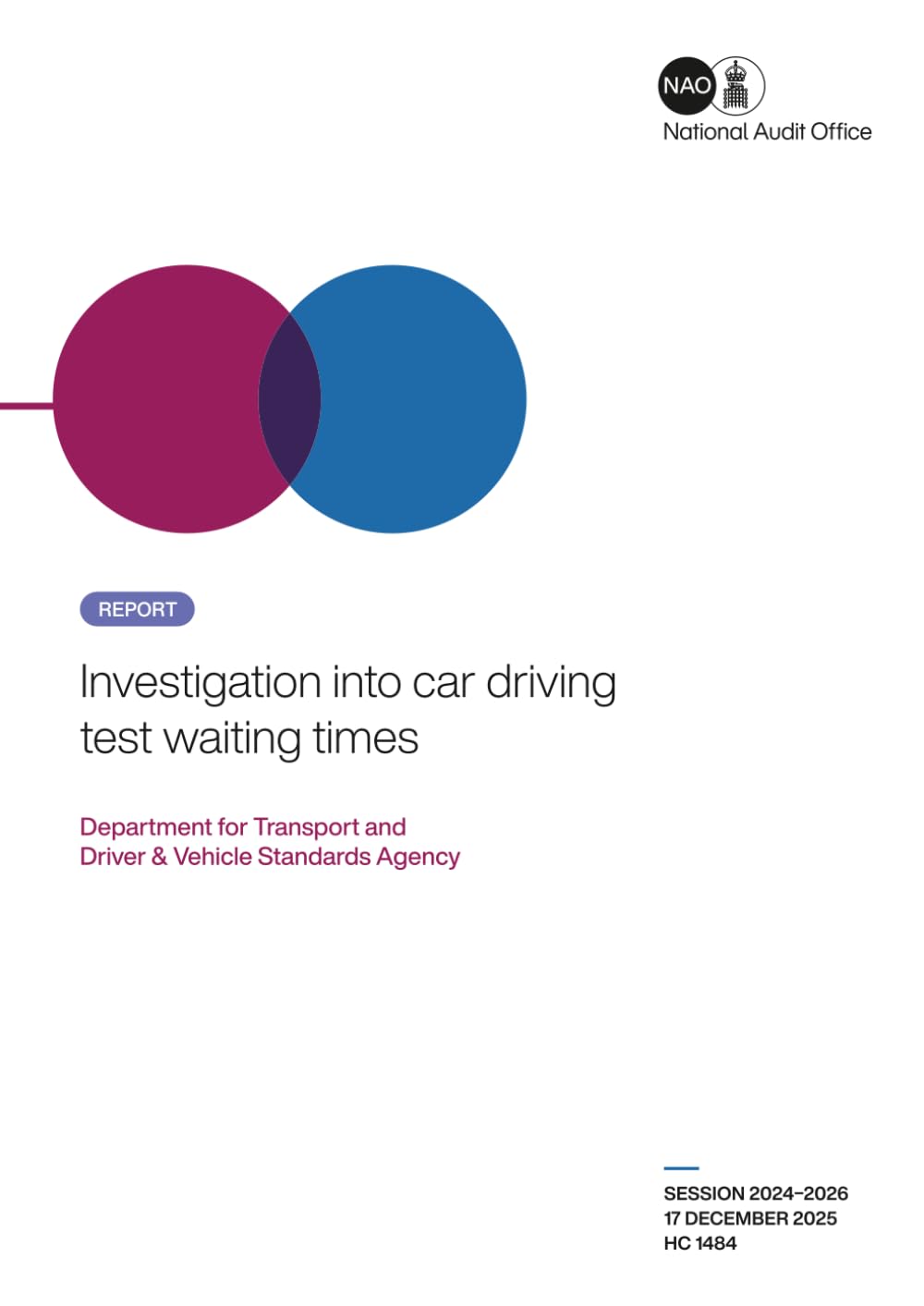 Investigation into car driving test waiting times