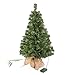 Produktbild artplants.de Mini Weihnachtsbaum WARSCHAU, LED's, Jutesack, 90cm, Ø 50cm - Künstlicher Christbaum
