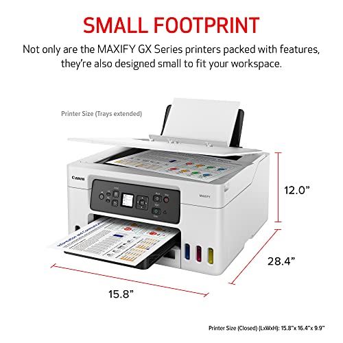 Canon Megatank GX3020 All-in-One Wireless Supertank Printer with Print, Copy, and Scan | Easy Setup, Mobile Printing and 1.35" Monochrome LCD Screen - image 4