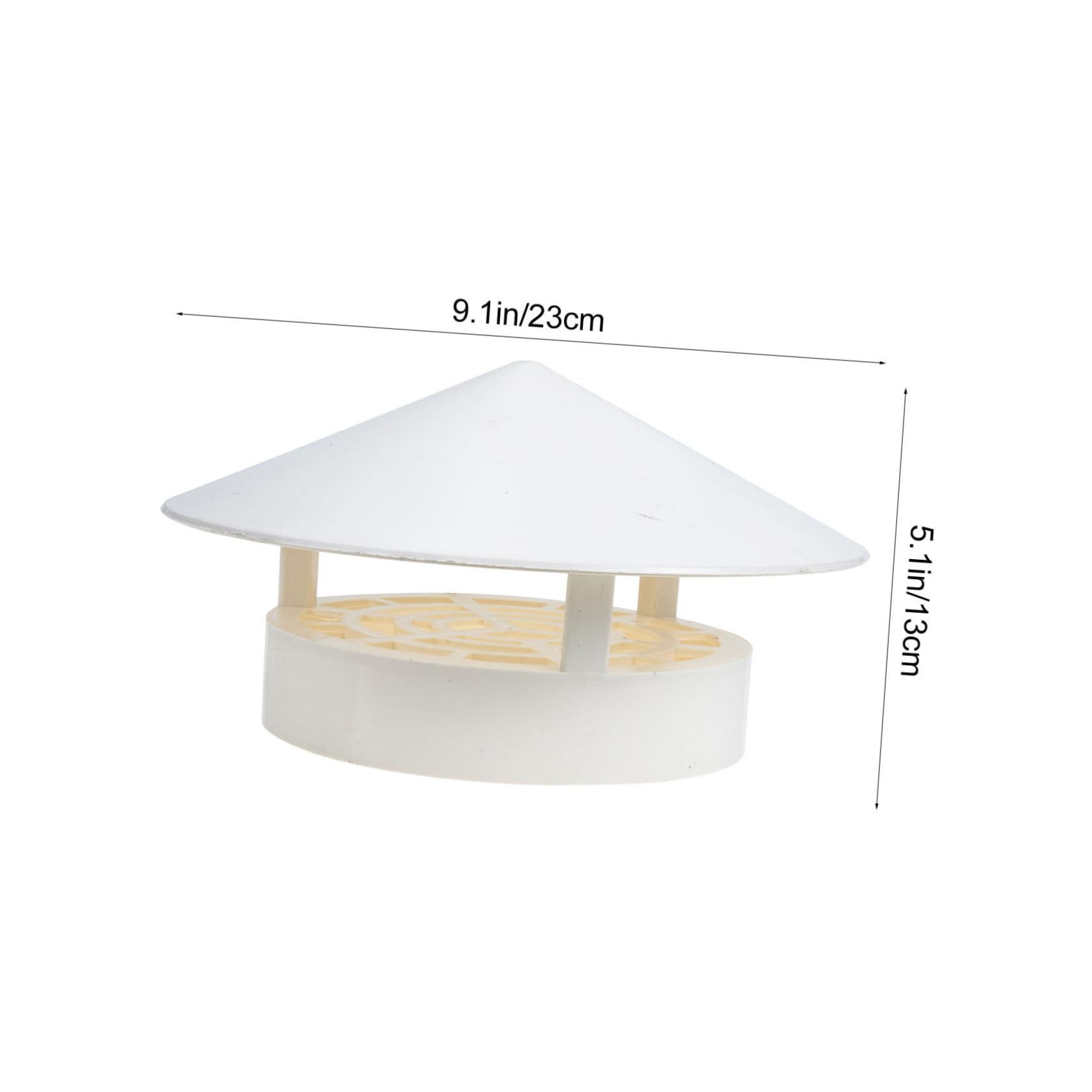 HOMSFOU Cubierta Para Chimenea y Ventilación De Techo, Pvc Ignífugo Resistente Lluvia, Diseño Tipo Paraguas 110-160 Mm, Accesorio Para Conductos, Uso Exterior Todo Año