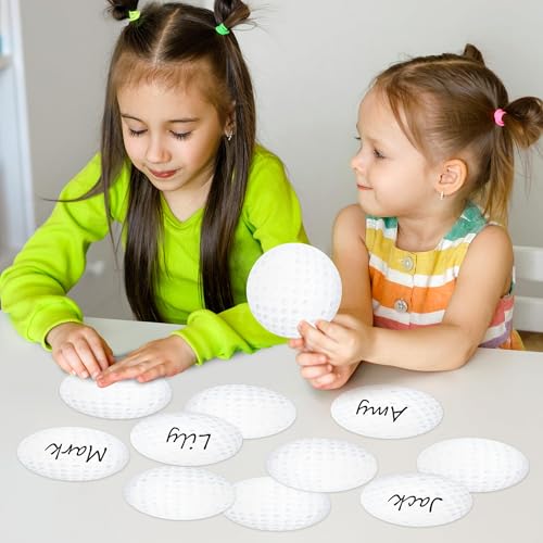Image of Glitter Golf Cutouts- 100Pcs Sport Ball Cut Outs Bulletin Board Golf Ball Shape DIY Paper Cuts Party Decorations for Sports Theme Par-Tee Time Party Baby Shower Birthday Classroom Game Day Wall Decors