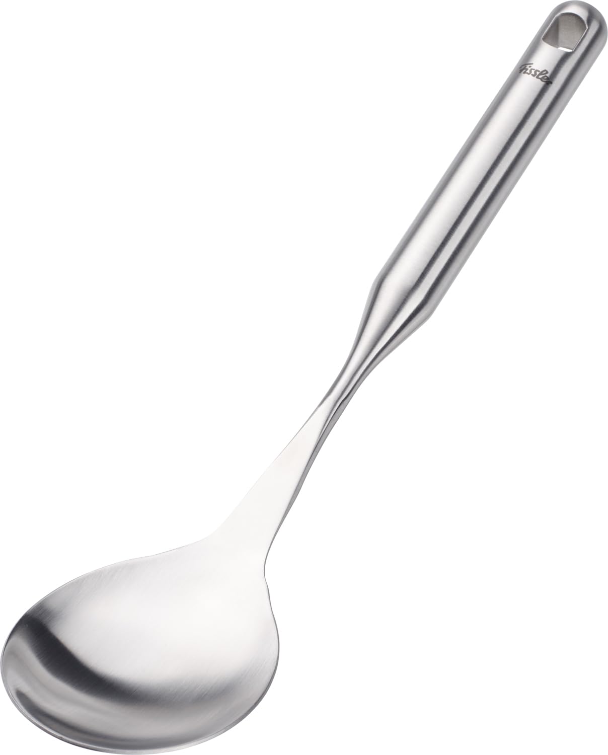 Fissler Essential/Edelstahl-Reislöffel (32 cm) großer Servierlöffel, Gemüse-Löffel, mit Aufhänge-Öse,Spülmaschinen-geeignet