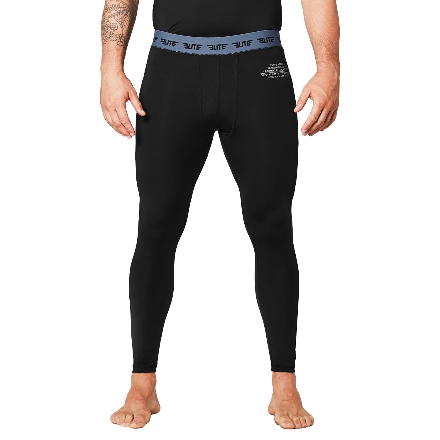 Elite Sports Men’s BJJ Spats Leggings Tights, Best Jiu Jitsu MMA no Gi spat Compression Pants for Men