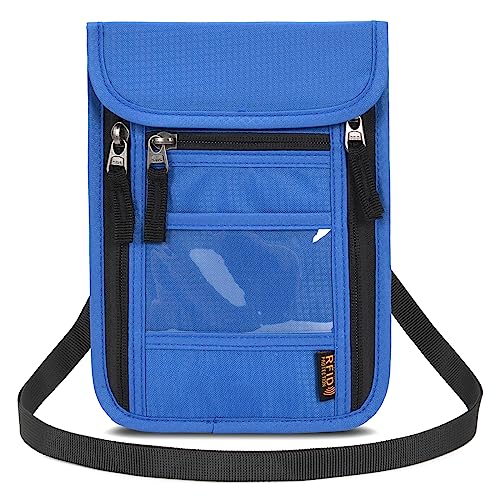 Image of Neck Wallet Lightweight RFID Blocking Waterproof Travel Pouch Passport Wallets for Women Men