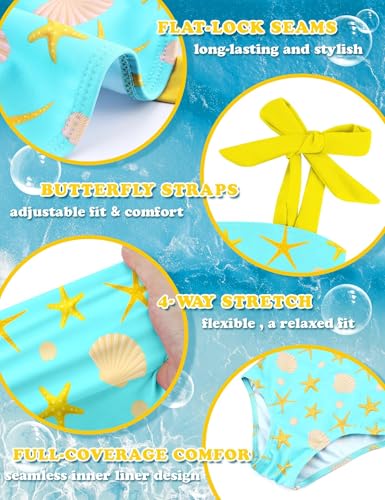 Image of Toddler Swimsuit Girl One Piece Baby Girls Bathing Suit Swimwear UPF 50