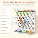 Lifewit Large Baby Bottle Drying Rack, 15 Hooks Vertical Rack Dryer with Removable Pacifiers Box, Drip Tray, Space Saving Countertop Holder Organizer for Weighted Straws, Pump Parts