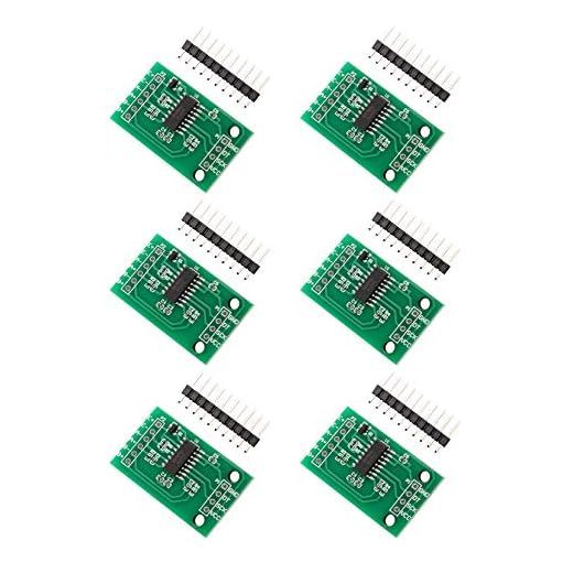 HALJIA, 6 pezzi HX711 sensore di pressione di peso modulo Arduino 24-bit Precision AD modulo a doppio canale cella di carico Compatibile con Arduino fai da te
