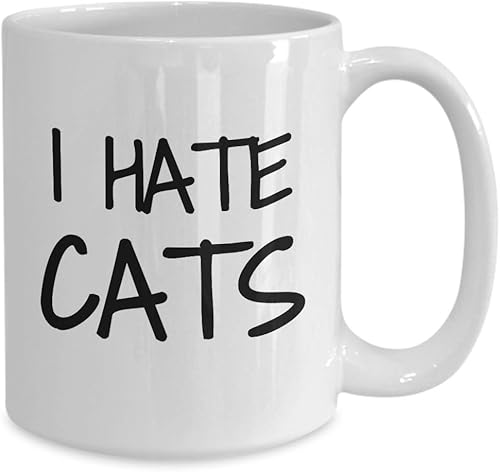 Miniatura 9 de Taza de café con texto en inglés "I Hate Cats" (I Hate Cats)