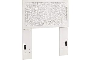 Paxberry Off-White Upholstered Bohemian Twin Headboard