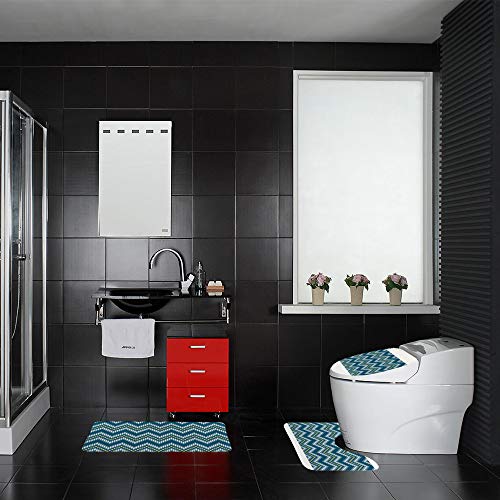 Housse d'abattant de WC et tapis de bain lavables pour éviter les glissades