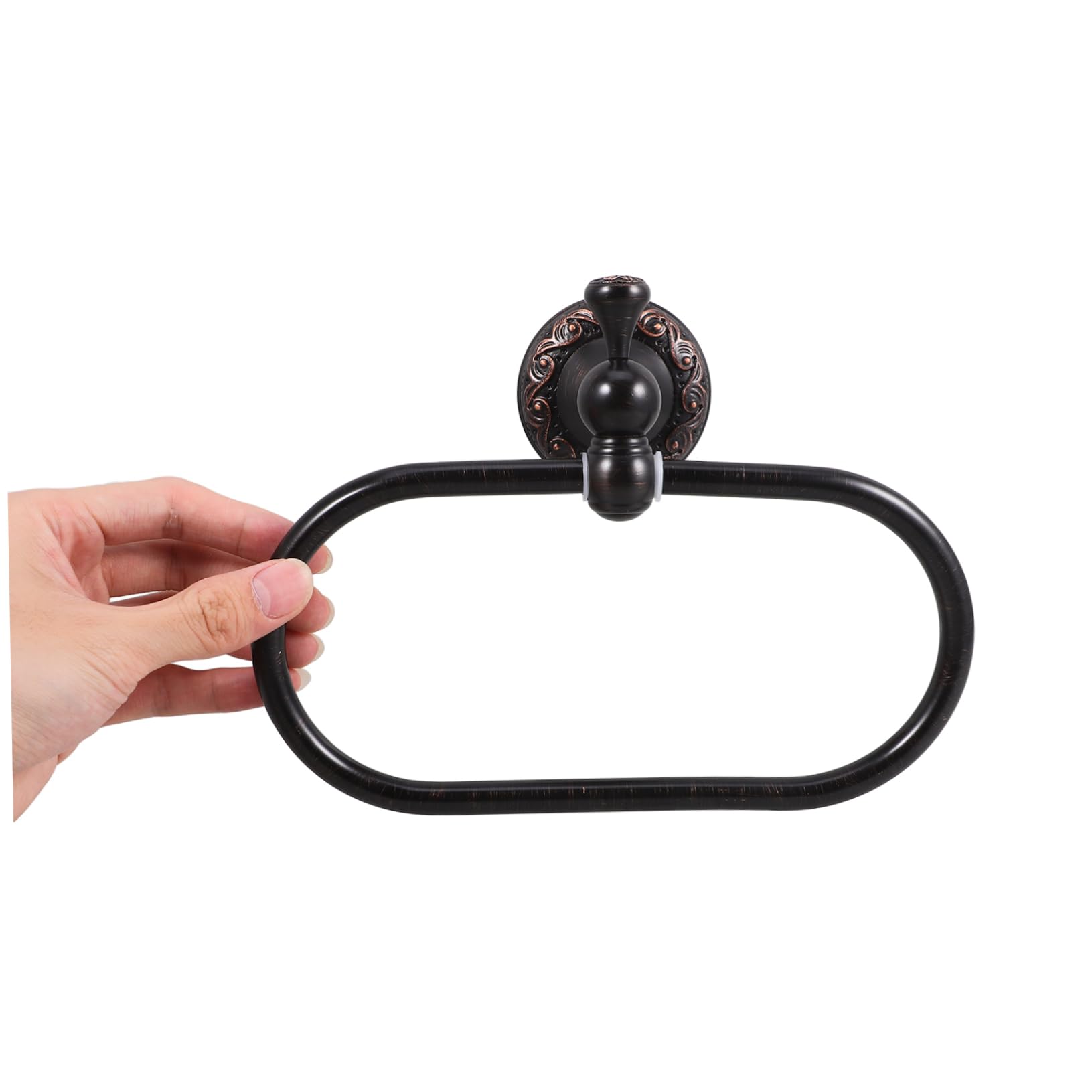 jojofuny Portasciugamani ad Anello in Rame Portasciugamani da Parete per Bagno Design Retrò Moderno Salvaspazio per Appendere Asciugamani e Accessori in Cucina e Bagno