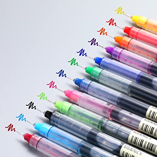 Riancy YZB-03709 Liquid Ink Rollerball Pens Multi Colored 0.5Mm Extra Fine Point Rollerball Pen Assorted Colors Gel Pens thumb #1