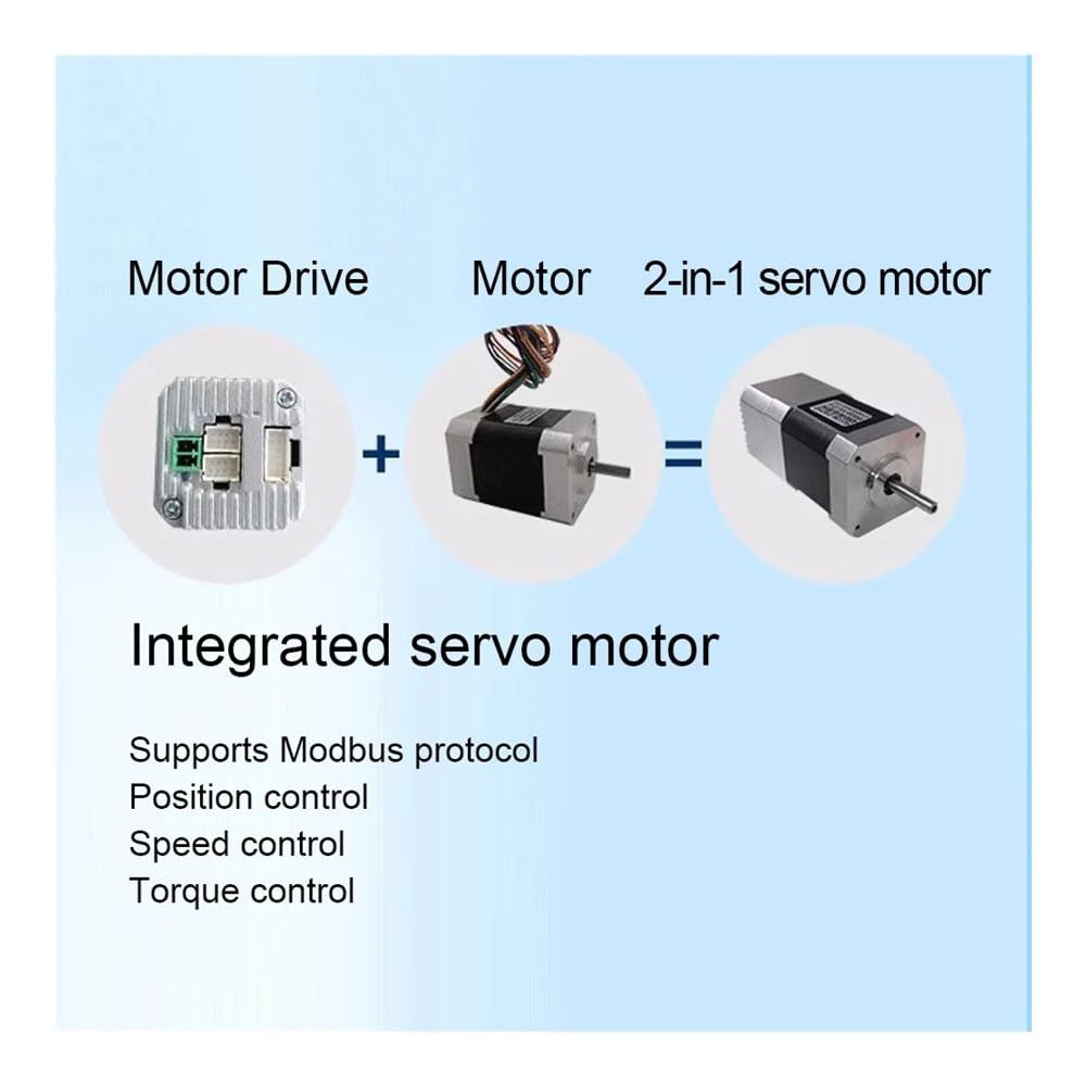 24V 48V DC Servo Electronic Starter Low Voltage Servo Electronic Starter 42mm 57mm 86mm Flange 0.1-1.4Nm 31W-440W 17Bit Encoder Pulse Input RS485 3000rpm(57 Flange 0.4Nm 24V)