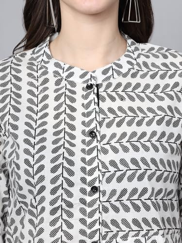 Image of FABRIC FITOOR Women's Cotton White Color Regular Casual Shirt