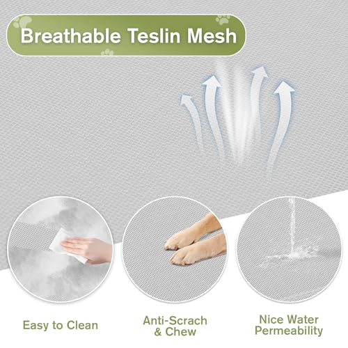 Elevated Dog Bed 42 Inch - Breathable Raised Pet Bed for Large Dogs, Waterproof Dog Cot Bed Easy to Assemble, Durable Portable Pet Cot with Non-Slip Feet, Grey - Image 5