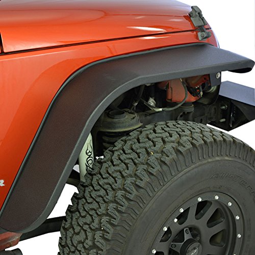 Paramount Automotive Restyling 51-0312 Black Front Stubby Steel Fender Flare (Jeep Wrangler Jk) #TOP3