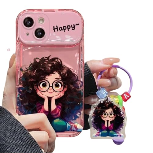 PEEPERLY Back Cover Case for iPhone 14 Pro Max Soft Flexible TPU, Shockproof Protective Cartoon Geek Girl Mirror Case with Charm(Baby Pink) (B0D5R74DV4) Amazon Price History, Amazon Price Tracker
