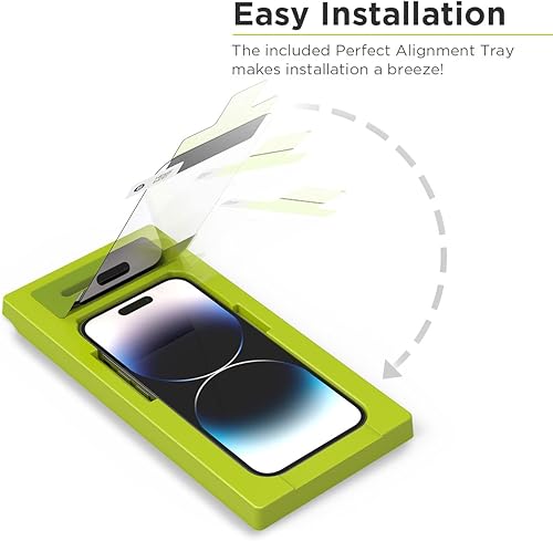 Miniatura 2 de PureGear Protector de pantalla de vidrio templado HD de máxima claridad para Apple iPhone 14 Pro Max (2022) de 6.7 pulgadas, cobertura completa,