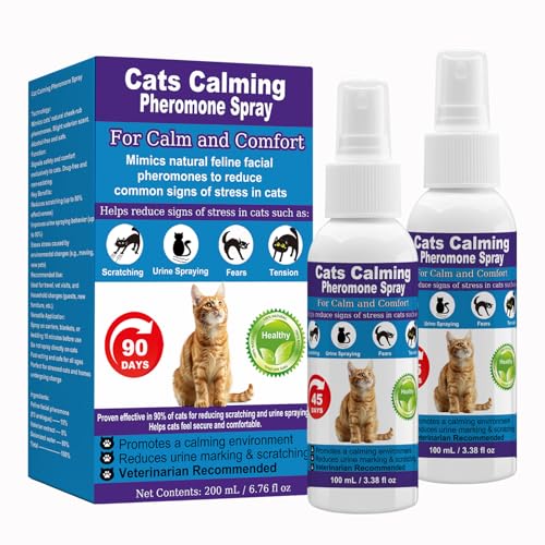 RNLBNMP Cat Calming Spray, 15% F3 Cat Pheromone Spray to Help Calm During Travel and Stress and...