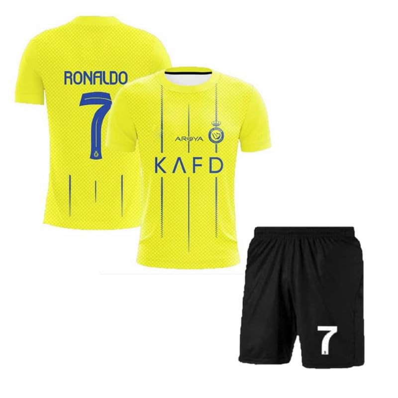 Image of Ronaldo 7 Jersey with Shorts for (Kids,Boys & Men)