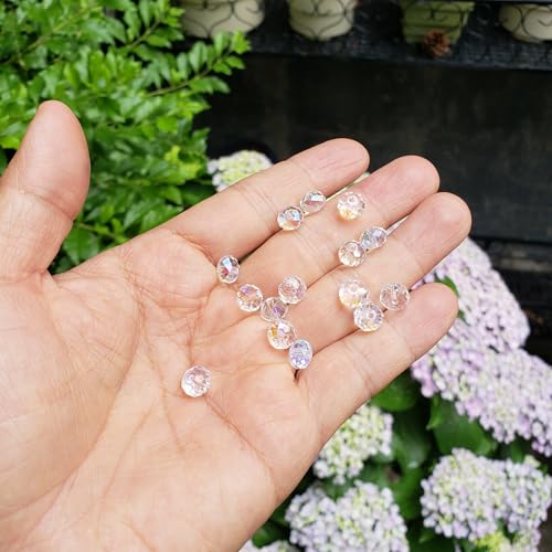 Image of 8mm Rondelle Glass Beads for Jewelry Making, 300pcs Faceted Briolette Crytal Spacer Beads for Bracelet Necklace Earring, Crystal Blue