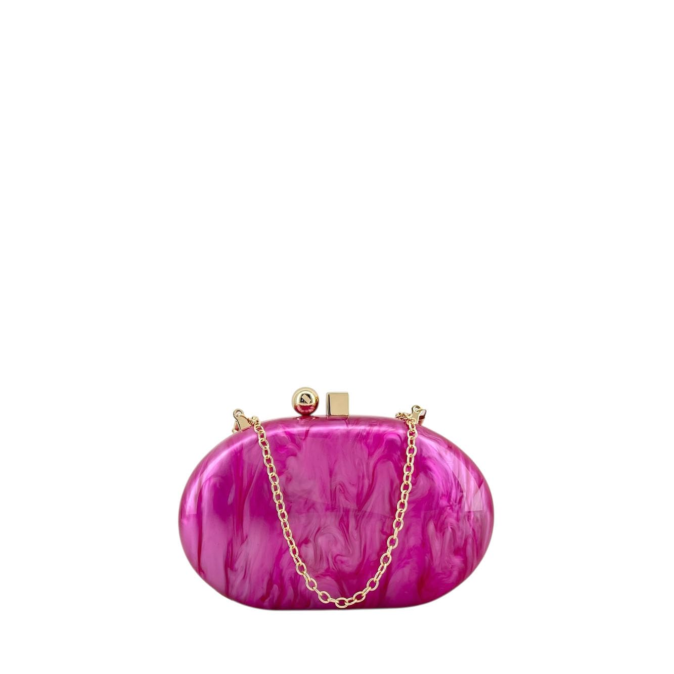 MODELISA - Bolso Clutch De Mano Elegante Ovalada Cadena De Hombro Boda Fiesta Noche Evento Para Mujer