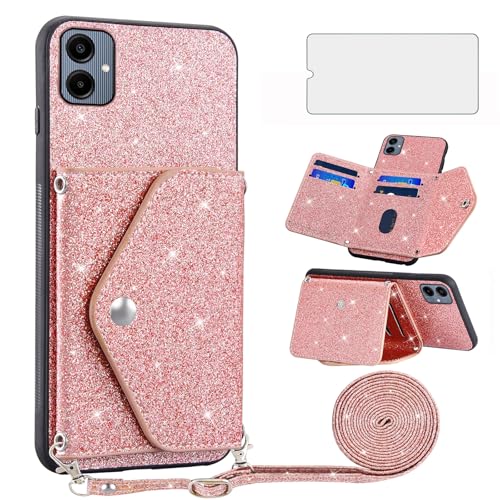 Coque Asuwish pour A06 GLTSJB US couleur or rose évite les bris de vitre et rayures