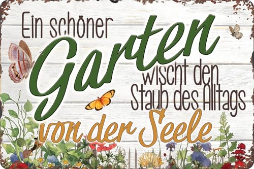 LUCKYLINDE - Wetterfestes Blechschild, Gartenschild – Ein schöner...
